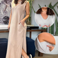 ✨【S-XL】👗Жените V-образно деколте без ръкави Split Maxi рокля
