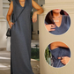 ✨【S-XL】👗Жените V-образно деколте без ръкави Split Maxi рокля