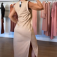✨【S-XL】👗Жените V-образно деколте без ръкави Split Maxi рокля