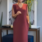 ✨【S-XL】👗Жените V-образно деколте без ръкави Split Maxi рокля