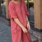 🛍️💞Дамски костюм от памук и лен в две части