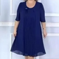 👗 Плисирана рокля с къси ръкави и кръгло деколте