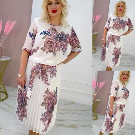 👗 Плисирана рокля с кръгло деколте за жени